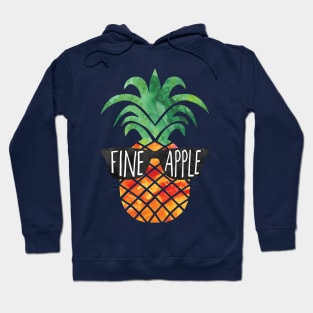 FINEapple - funny pun pineapple design Hoodie